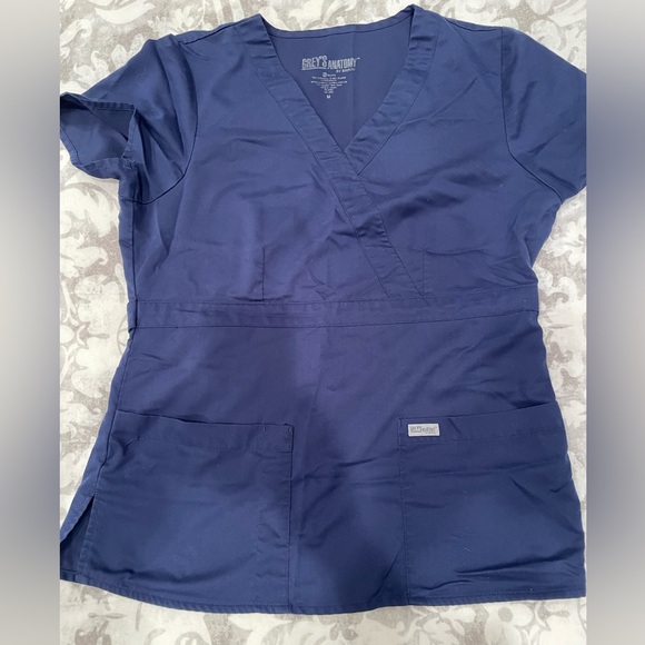 Women’s Grey’s Anatomy Scrub Set Medium Navy - Picture 2 of 7
